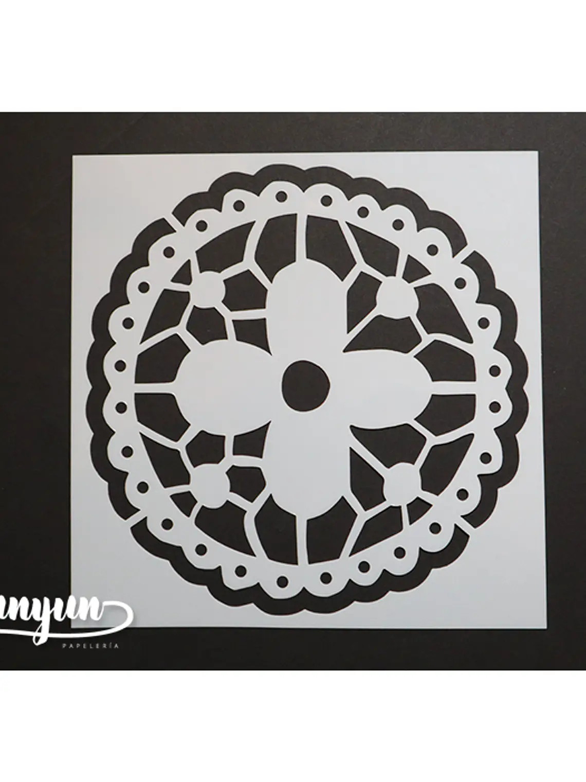 Stencil Flor III - 15x15cm 1