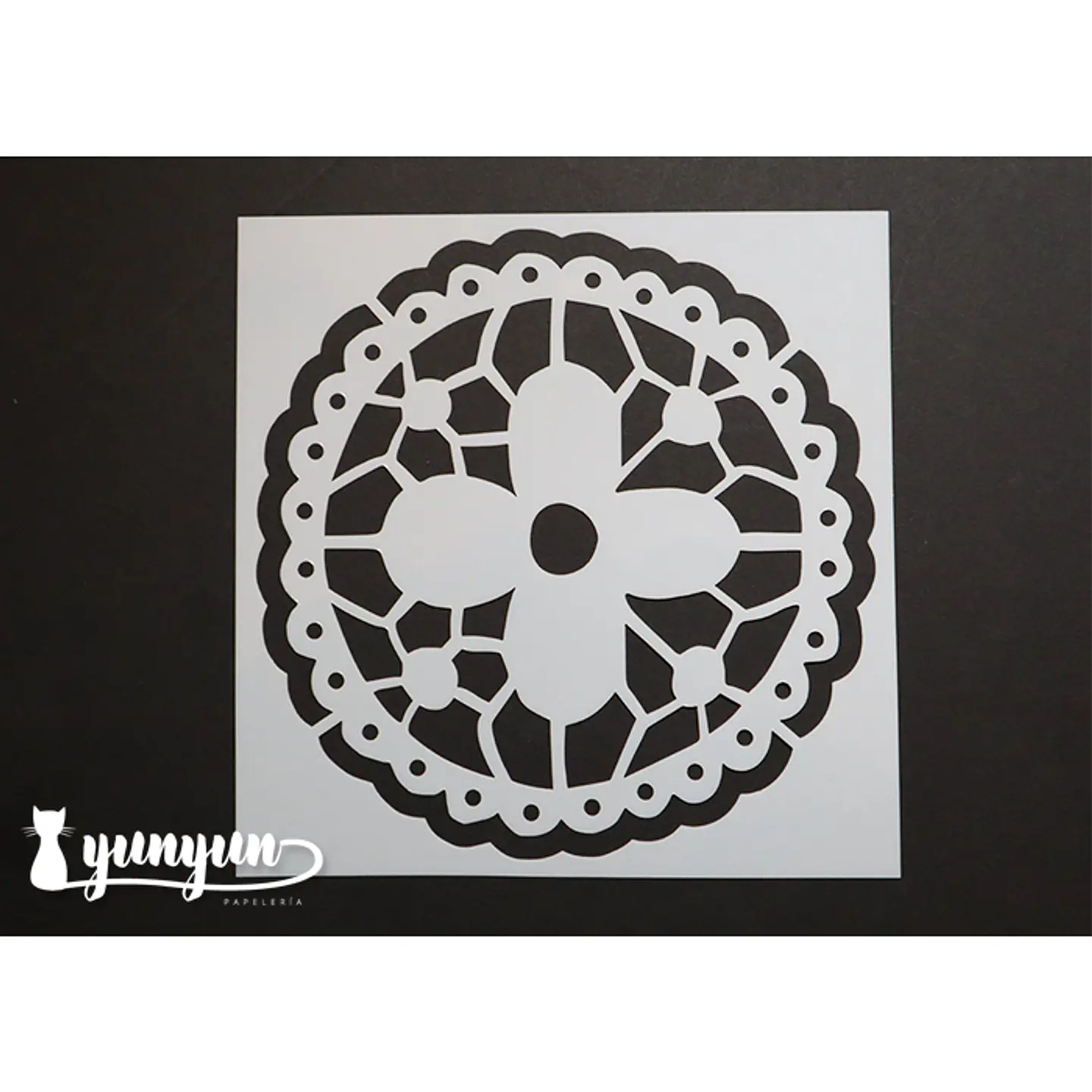 Stencil Flor III - 15x15cm 1