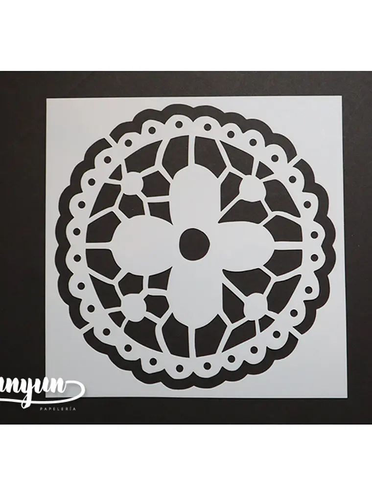 Stencil Flor III - 15x15cm 1