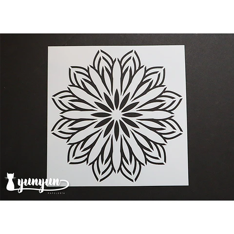 Stencil Flor IV - 15x15cm