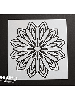 Stencil Flor IV - 15x15cm