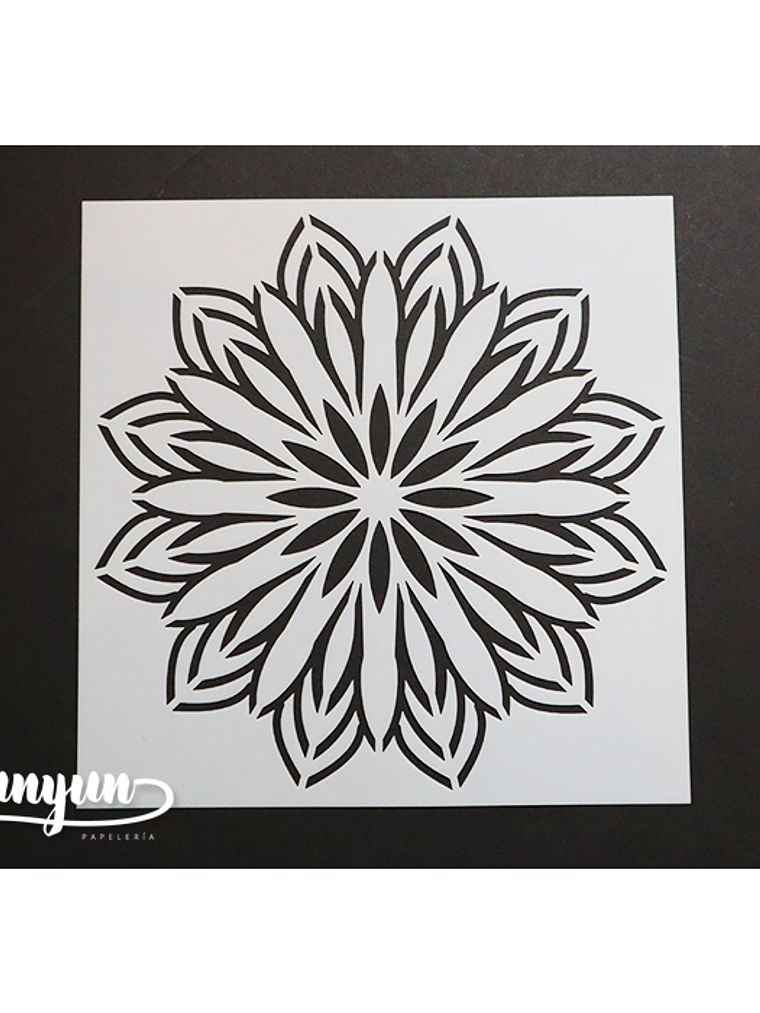 Stencil Flor IV - 15x15cm 1