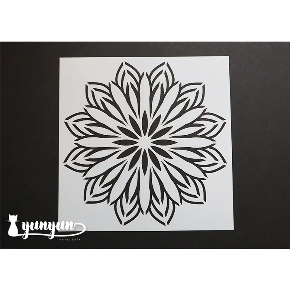 Stencil Flor IV - 15x15cm 1
