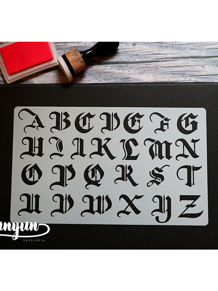 Stencil Alfabeto III - 25x15cm 1