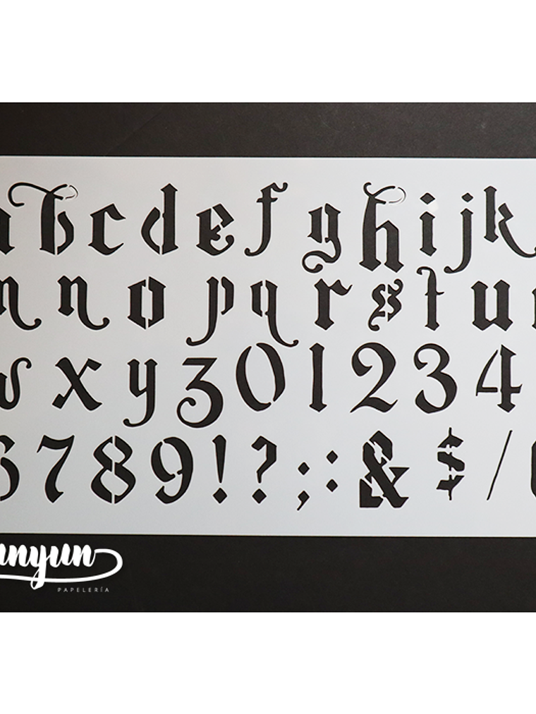Stencil Alfabeto IV - 25x15cm 2