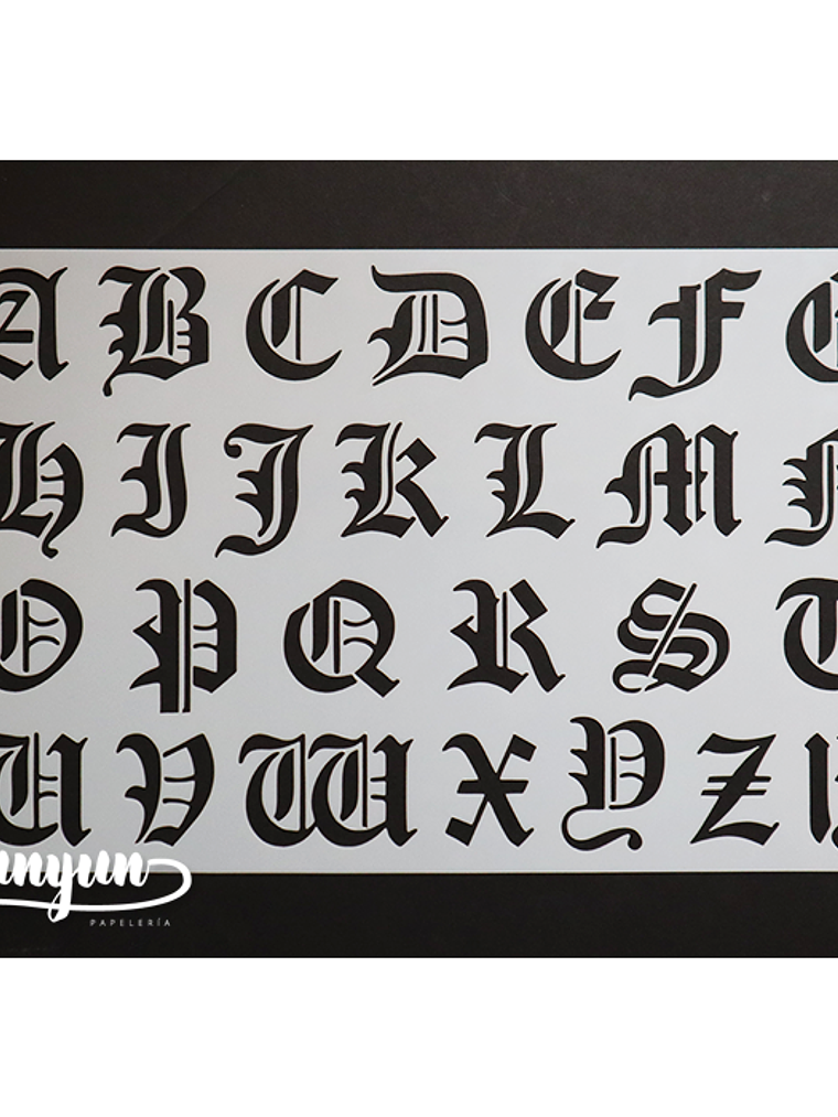 Stencil Alfabeto V - 25x15cm 2