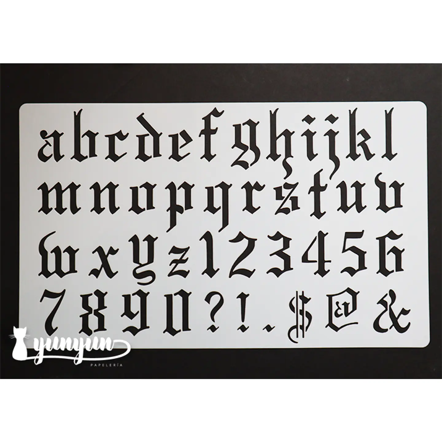 Stencil Alfabeto VII - 25x15cm 2