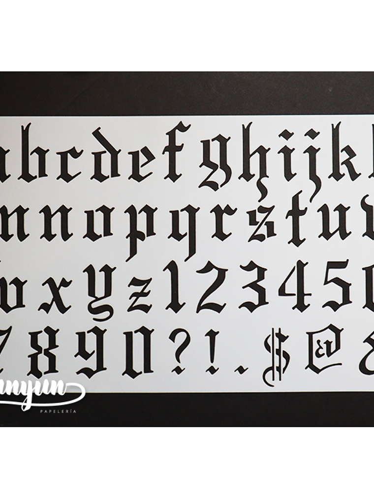 Stencil Alfabeto VII - 25x15cm 2