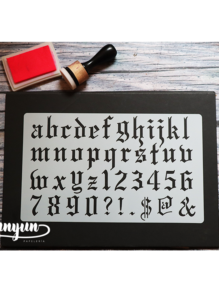 Stencil Alfabeto VII - 25x15cm 1