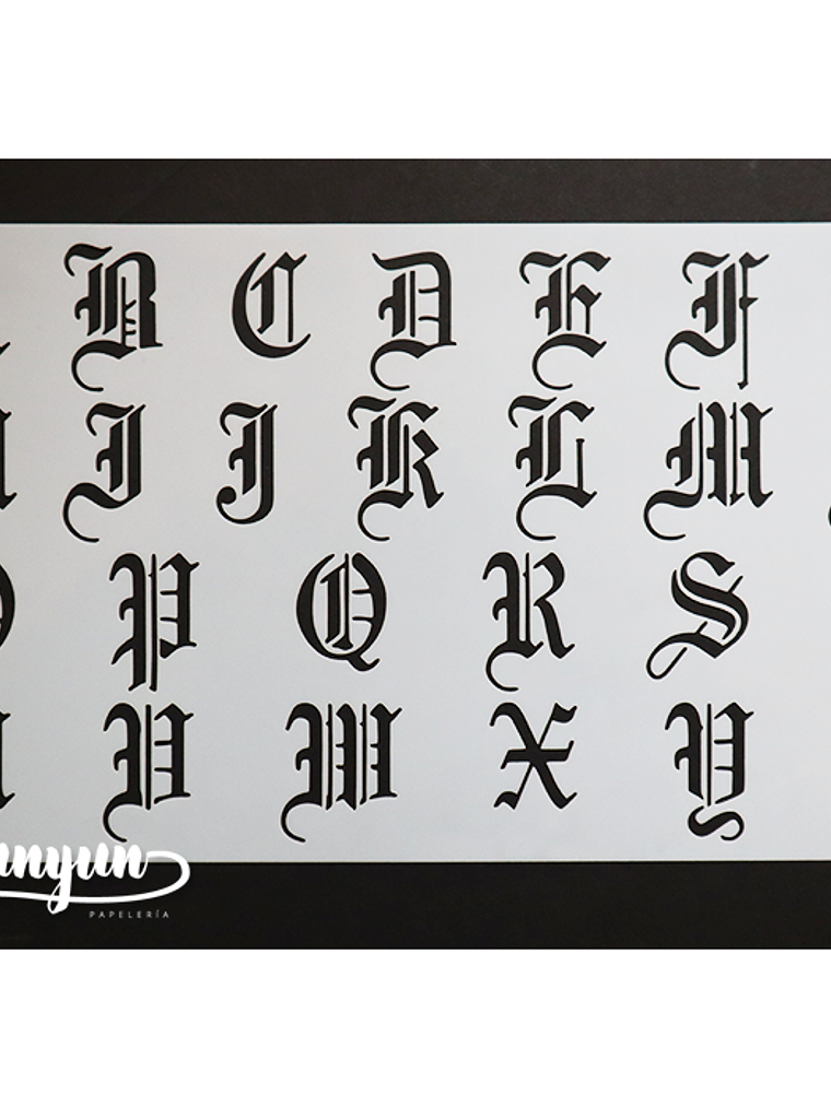 Stencil Alfabeto VIII - 25x15cm 2