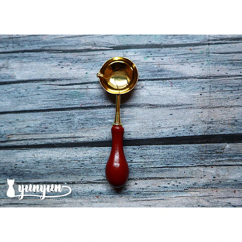 Cuchara Sello de Lacre (3cm) - Rojo madera