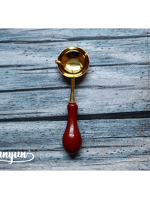 Cuchara Sello de Lacre (3cm) - Rojo madera