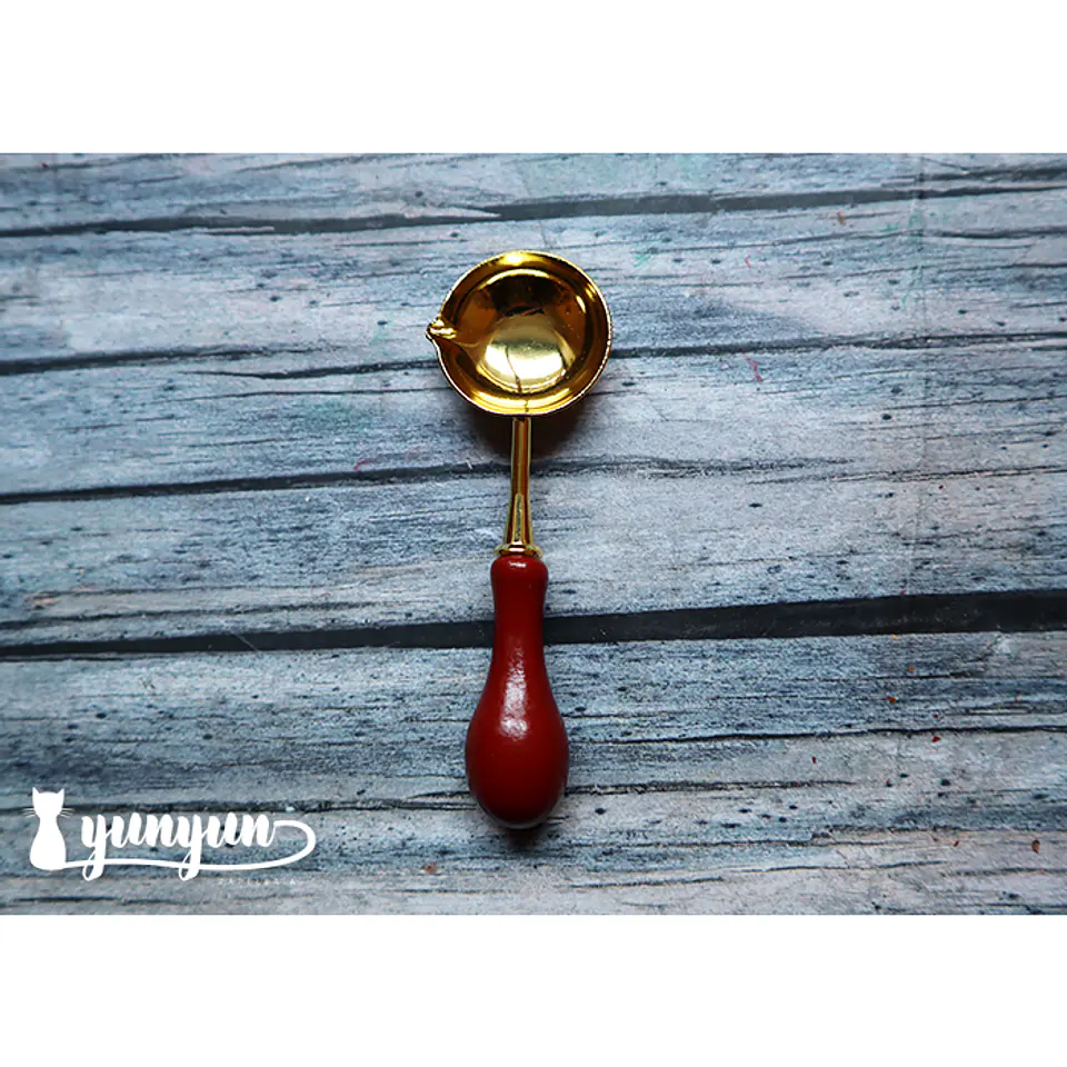 Cuchara Sello de Lacre (3cm) - Rojo madera 1