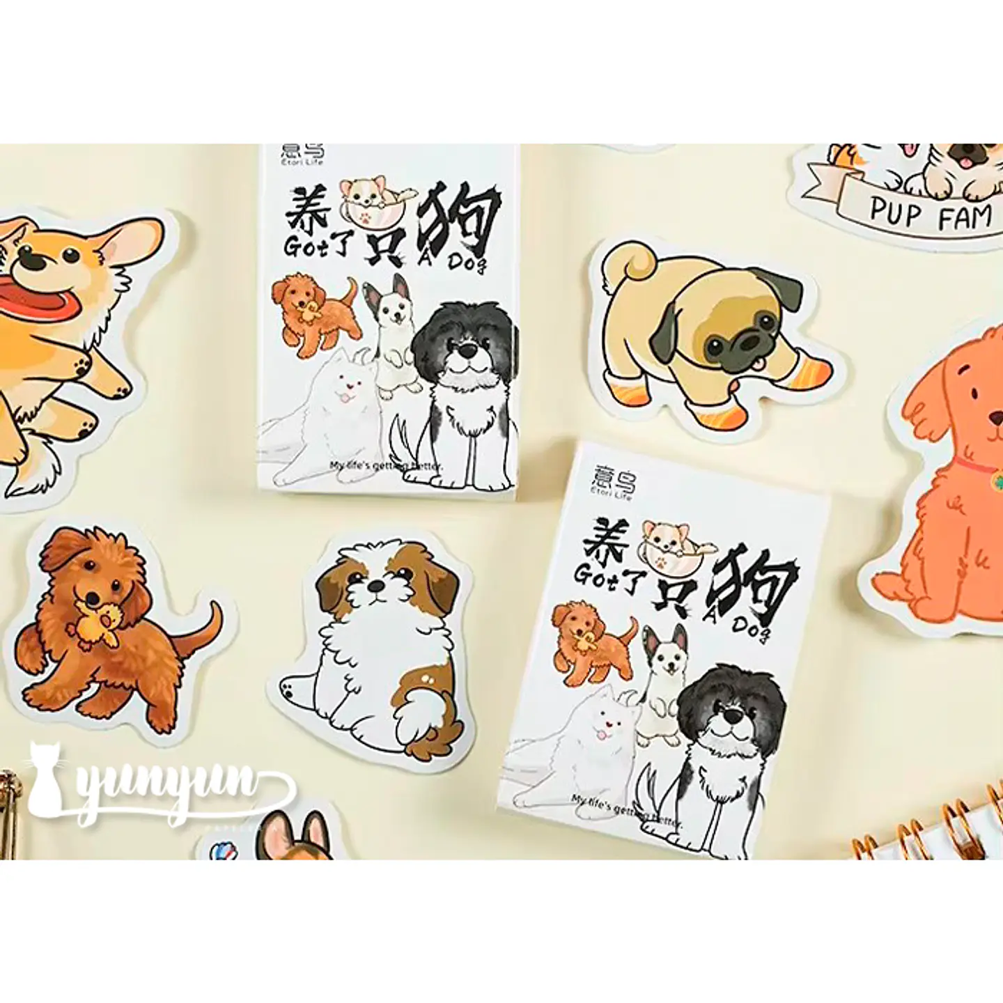Caja Stickers Perritos - 30 pzas 1
