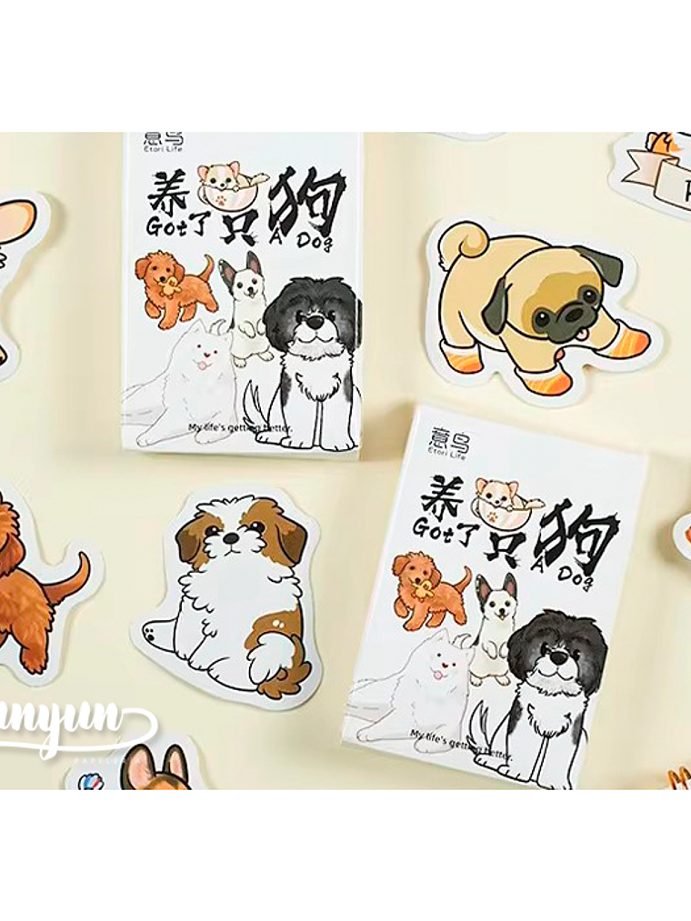 Caja Stickers Perritos - 30 pzas 1