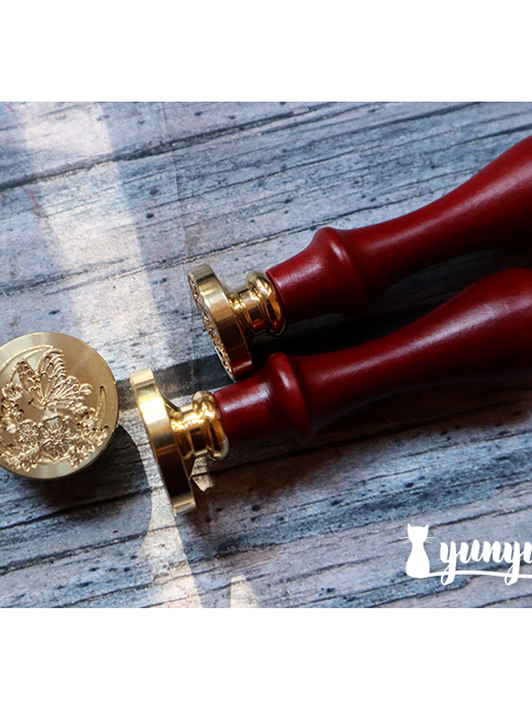 Sellos de Lacre Mariposas y Flores - 3cm 4