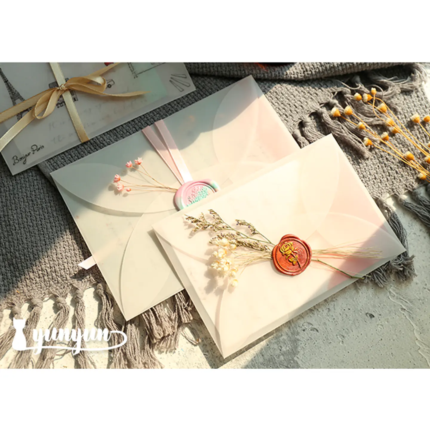 Sobres Pétalo Papel Diamante 19x14cm - 50 pzas 3