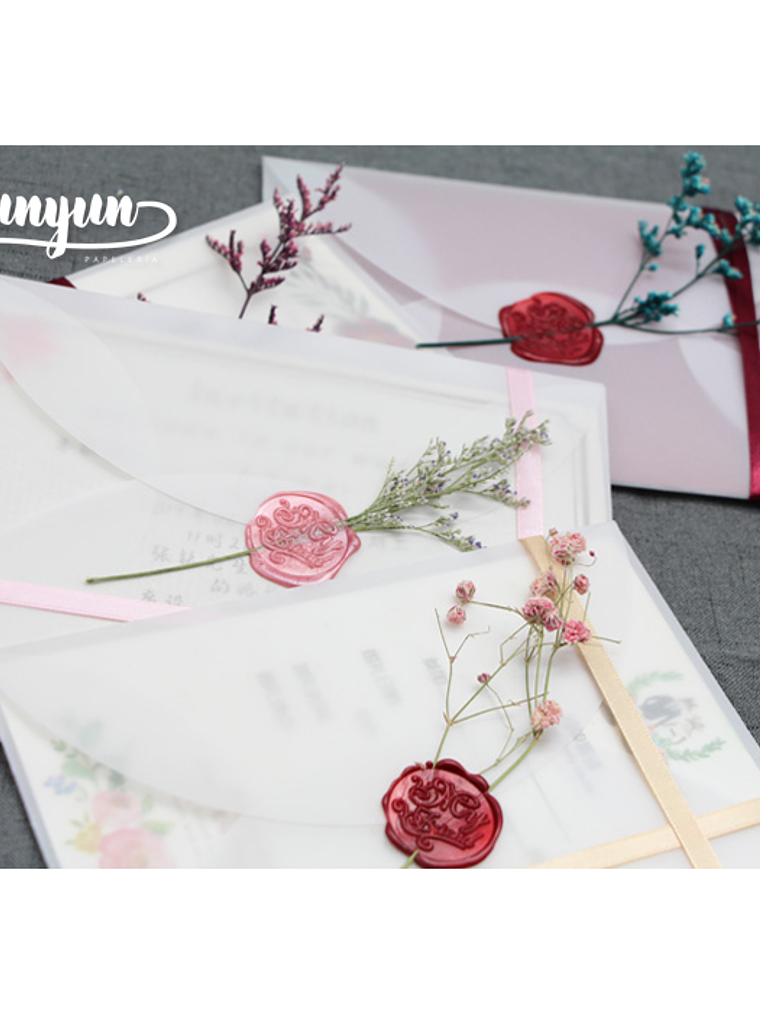 Sobres Pétalo Papel Diamante 22x15,5cm - 10 pzas 1