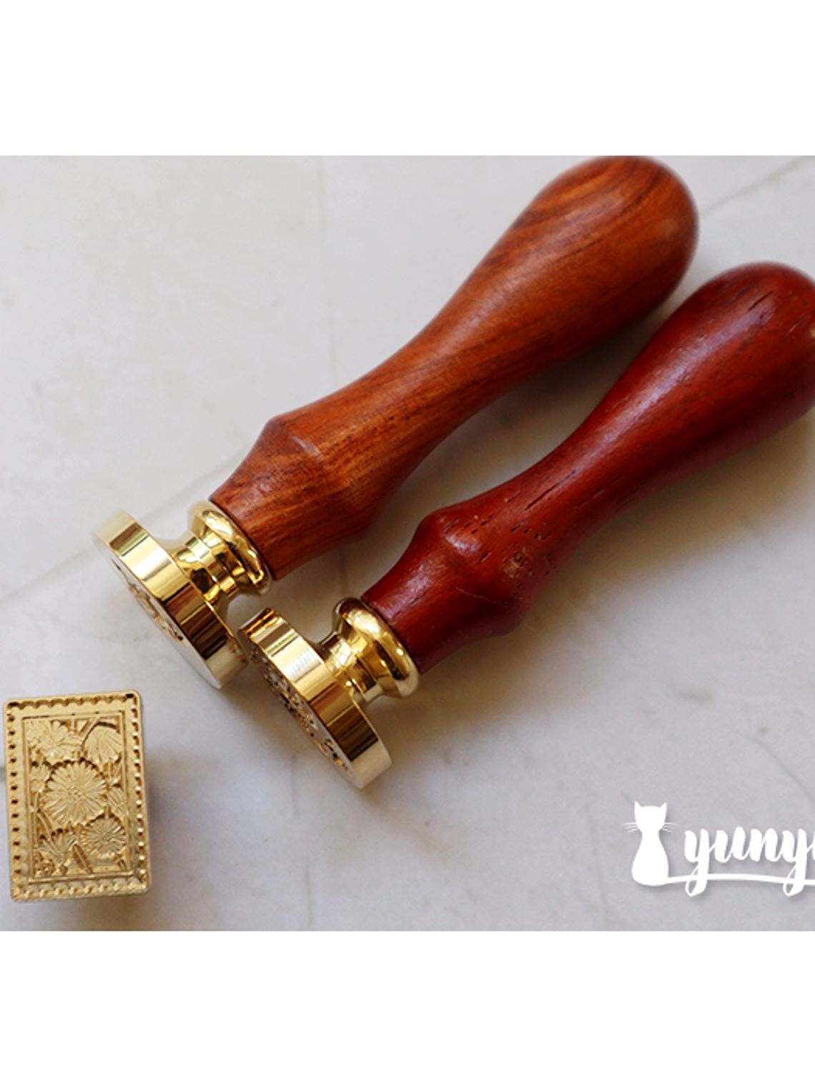 Sello de Lacre Botánica Rectangular - 2,5cm 3