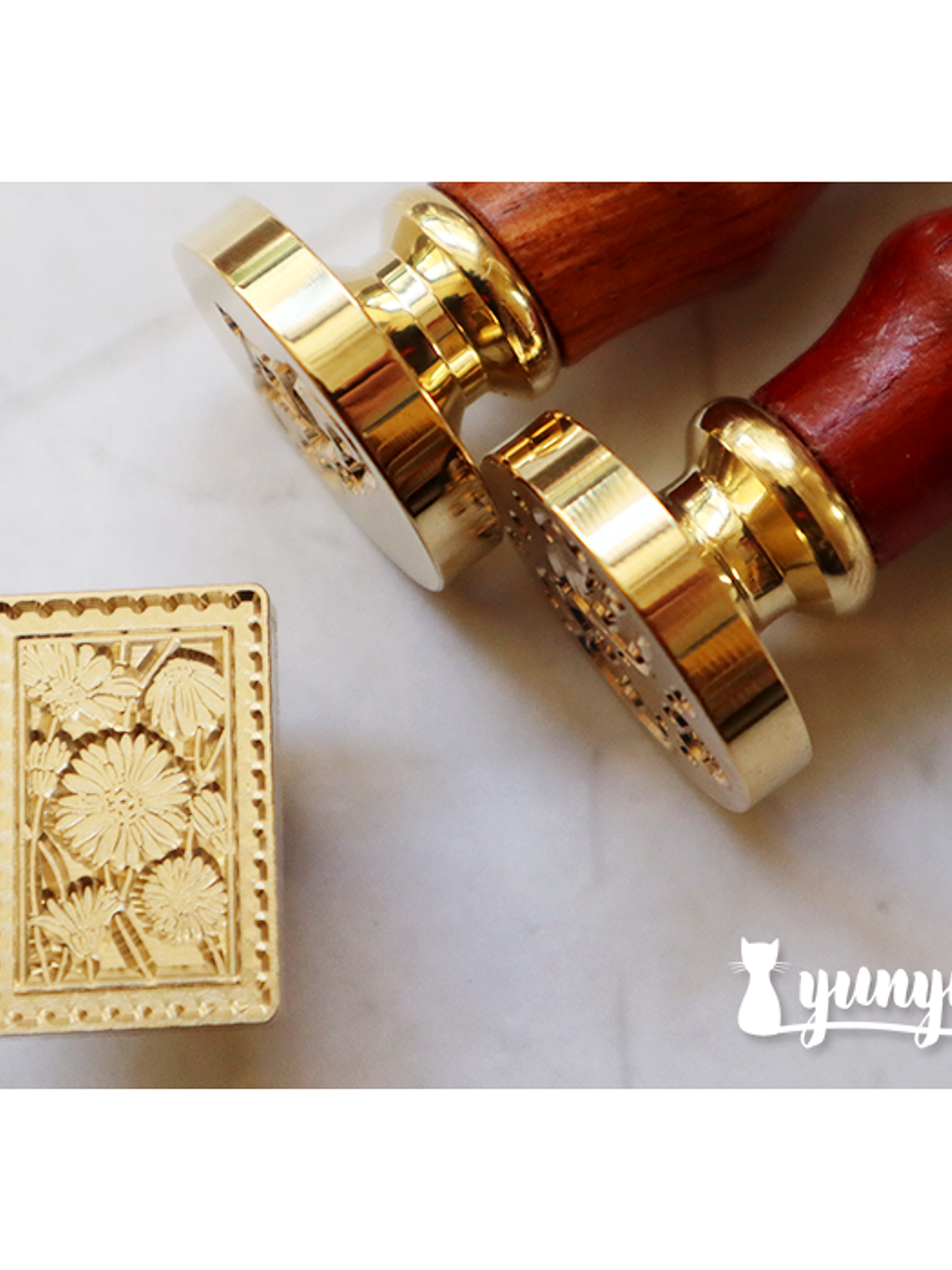 Sello de Lacre Botánica Rectangular - 2,5cm 2