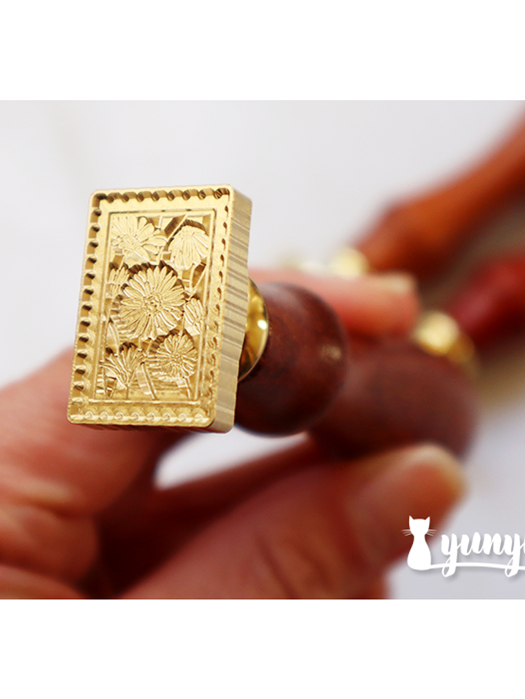 Sello de Lacre Botánica Rectangular - 2,5cm 4