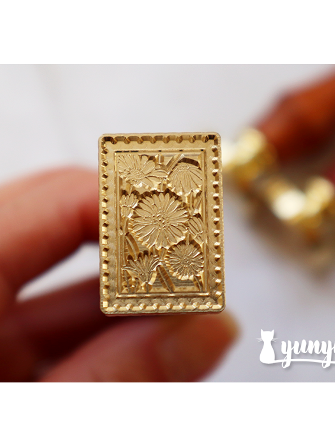 Sello de Lacre Botánica Rectangular - 2,5cm 1