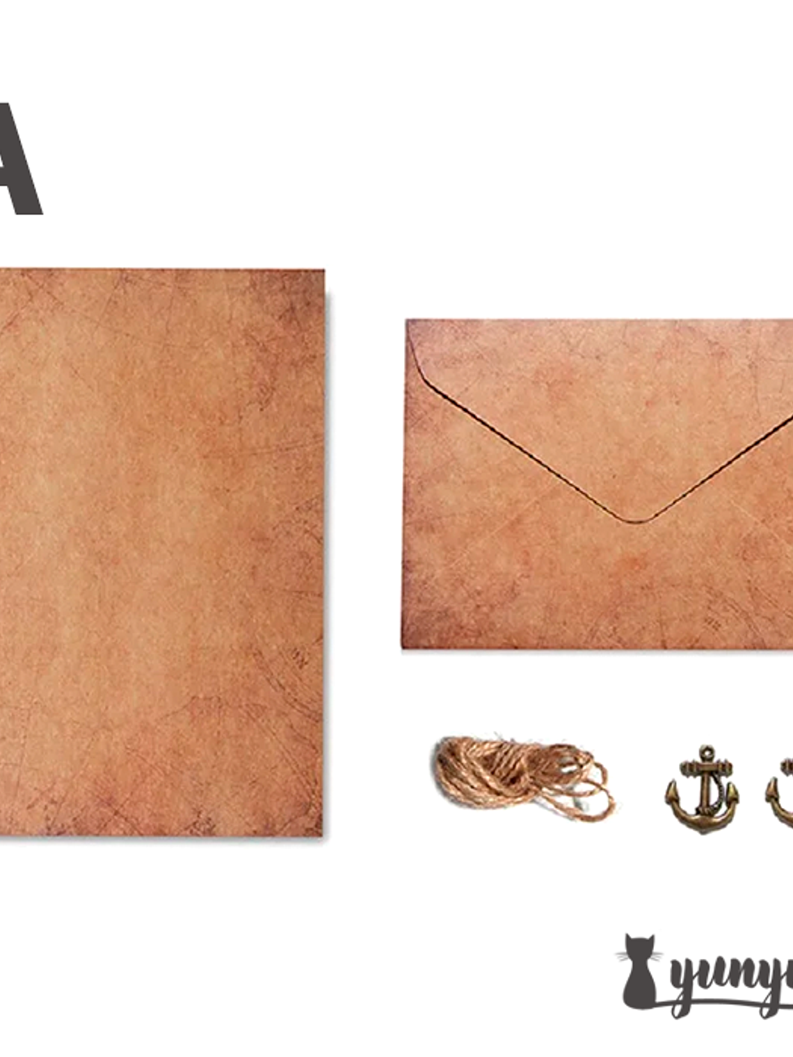 Set Sobre + Esquelas Vintage II - 10 pzas 4