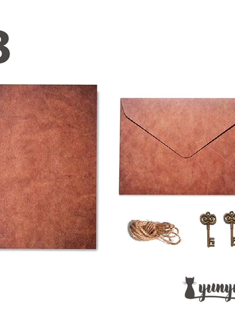 Set Sobre + Esquelas Vintage II - 10 pzas 5