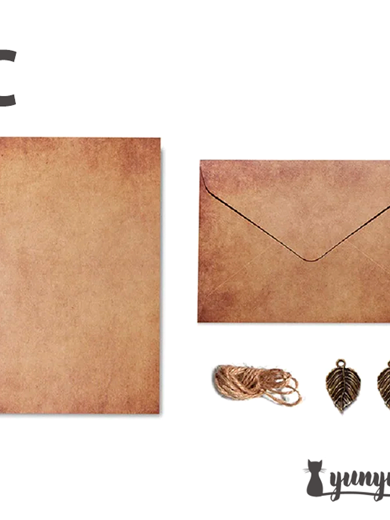 Set Sobre + Esquelas Vintage II - 10 pzas 6