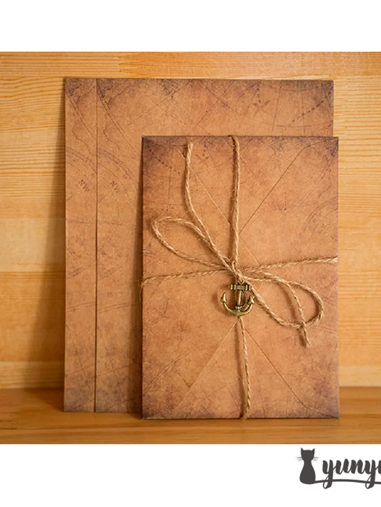 Set Sobre + Esquelas Vintage II - 10 pzas 1