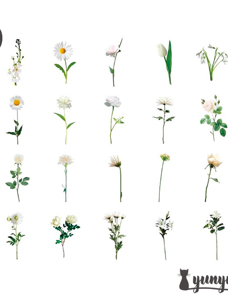 Flower Stickers - 30 pzas 11