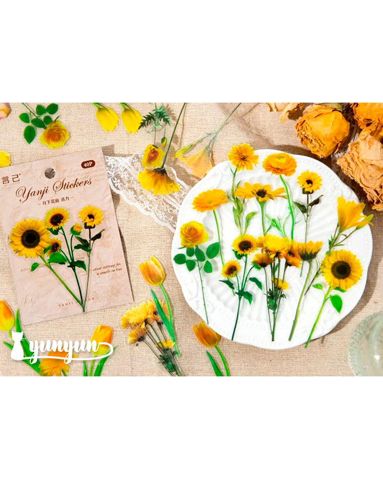 Flower Stickers - 30 pzas