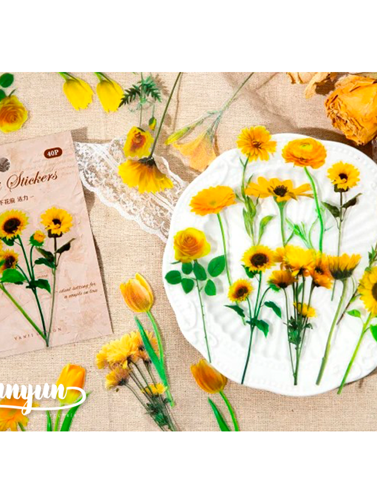 Flower Stickers - 30 pzas 7