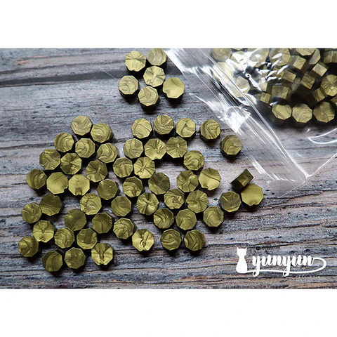Lacre Verde Musgo Perlado - 100 pzas