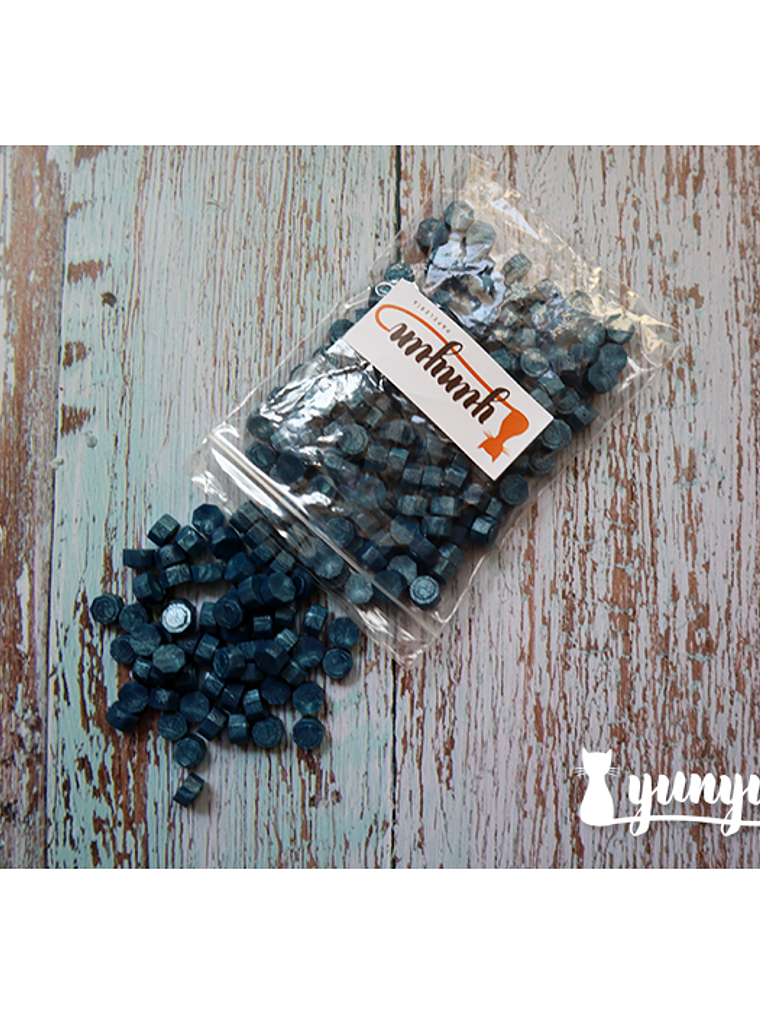 Lacre Azul Petróleo Perlado - 100 pzas 3