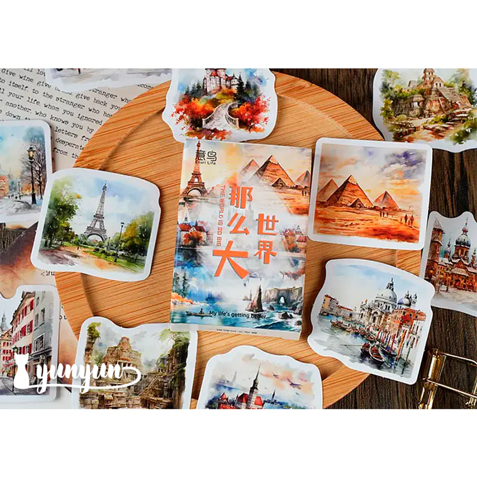 Caja Stickers Ciudades - 30 pzas 1