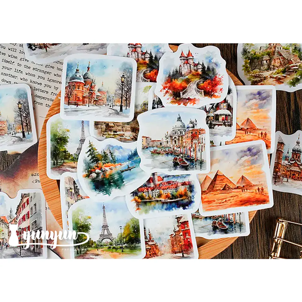 Caja Stickers Ciudades - 30 pzas 2