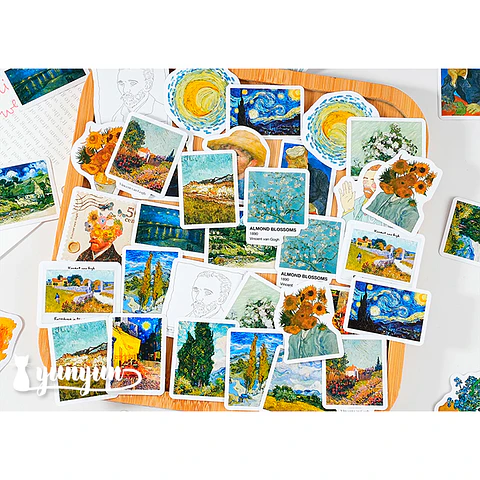 Caja Stickers Van Gogh II - 45 pzas