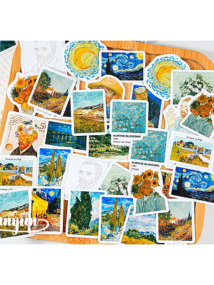 Caja Stickers Van Gogh II - 45 pzas