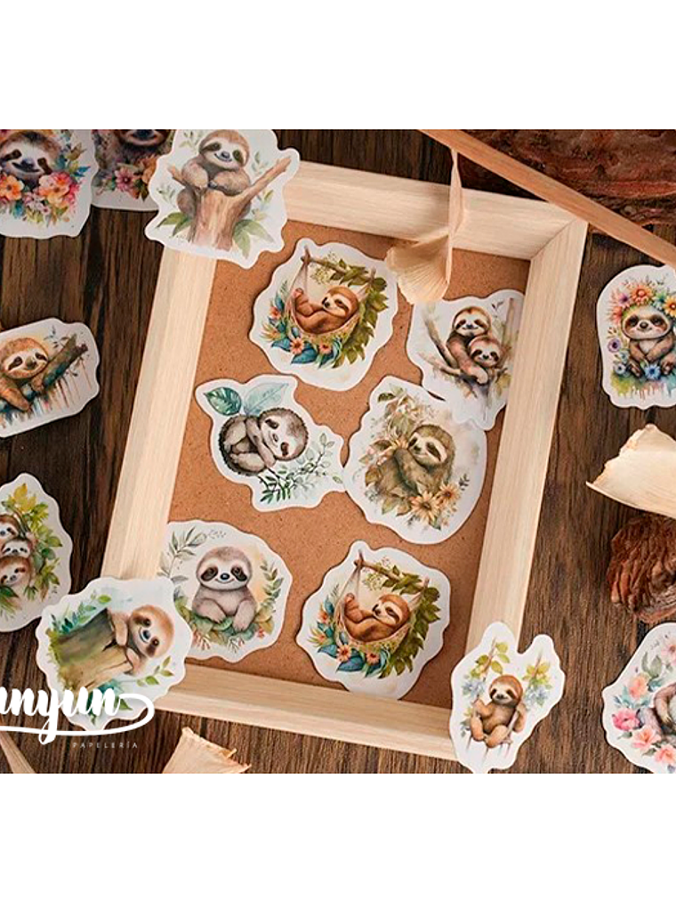 Caja Stickers Perezoso - 45 pzas 3