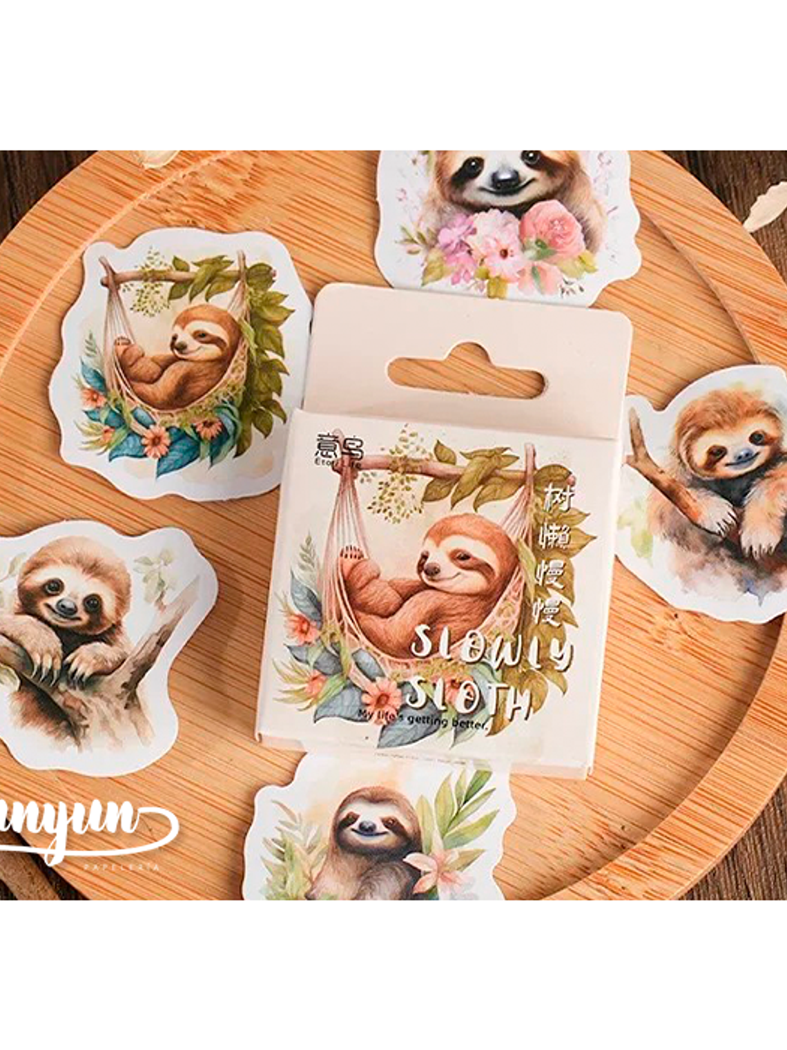 Caja Stickers Perezoso - 45 pzas 1