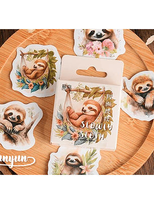 Caja Stickers Perezoso - 45 pzas