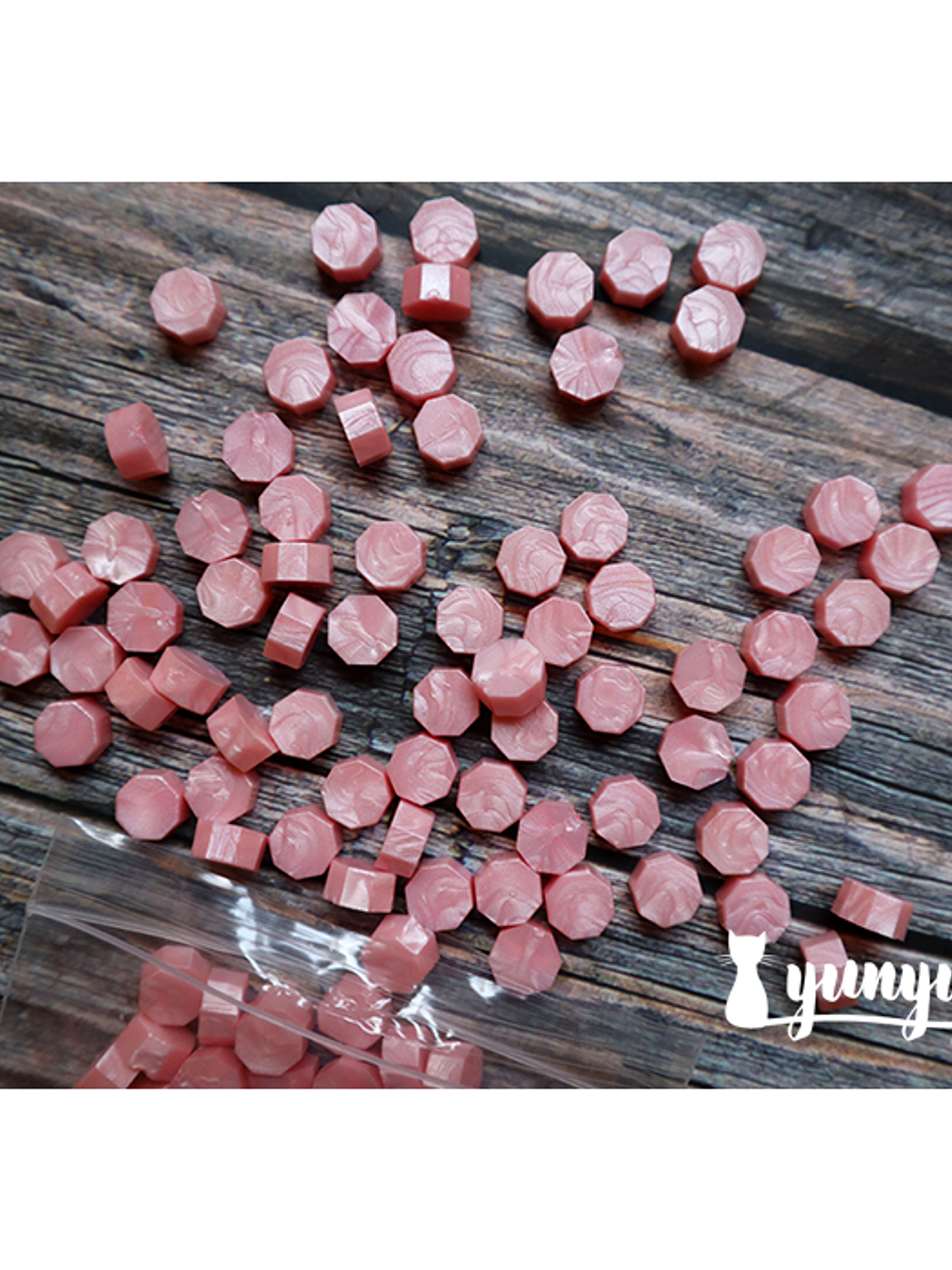 Lacre Rosado Perlado - 100 pzas 2