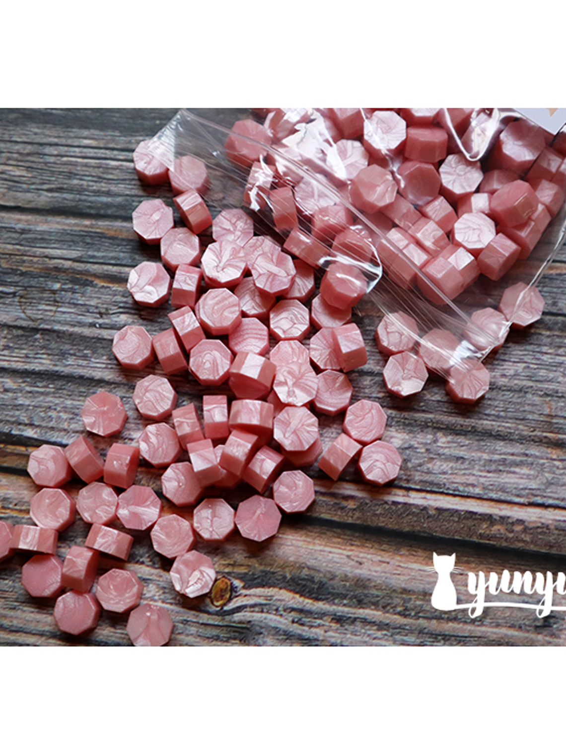 Lacre Rosado Perlado - 100 pzas 1