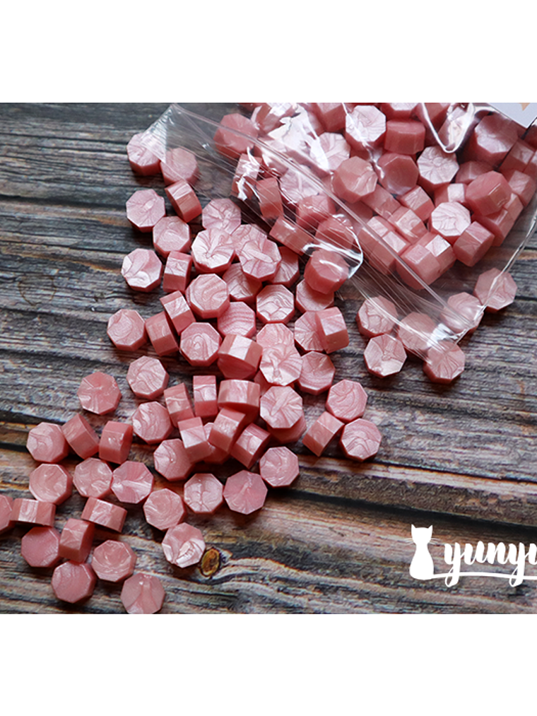 Lacre Rosado Perlado - 100 pzas 1