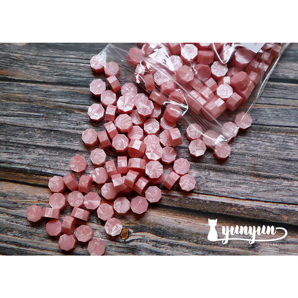 Lacre Rosado Perlado - 100 pzas 1