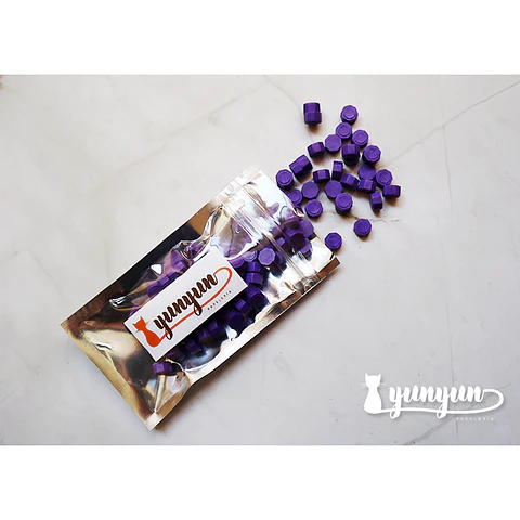 Lacre Morado Perlado - 100 pzas