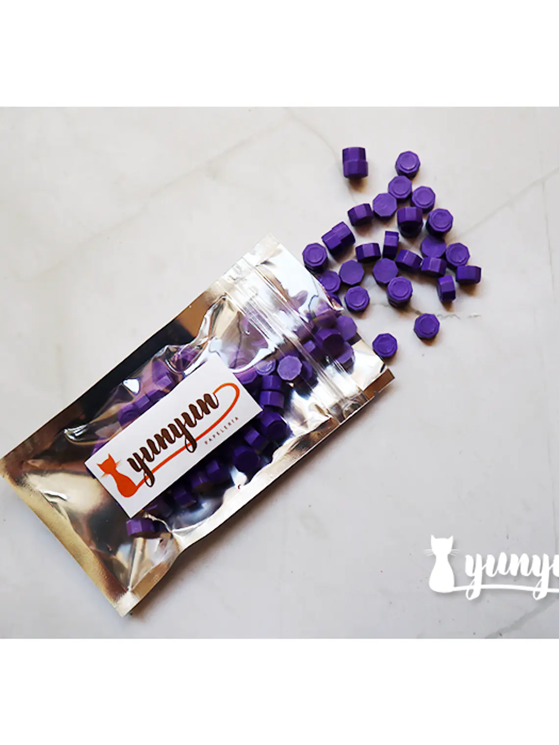 Lacre Morado Perlado - 100 pzas 1