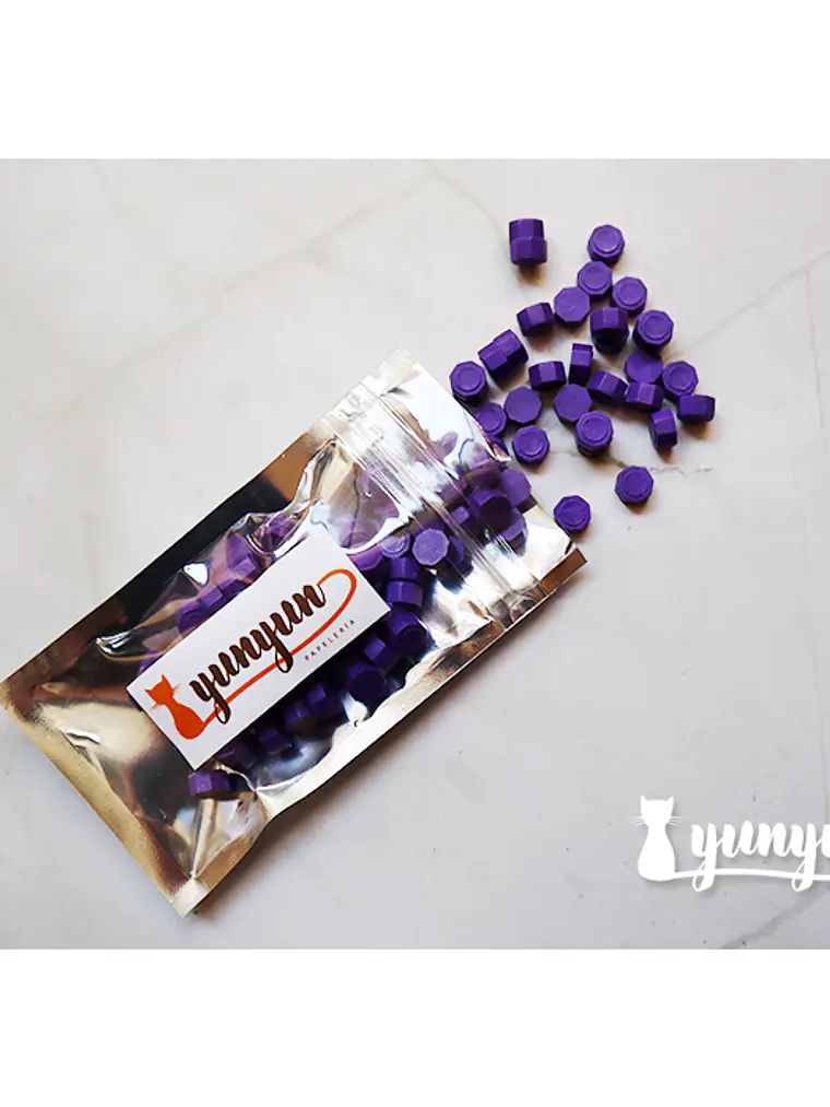 Lacre Morado Perlado - 100 pzas 1