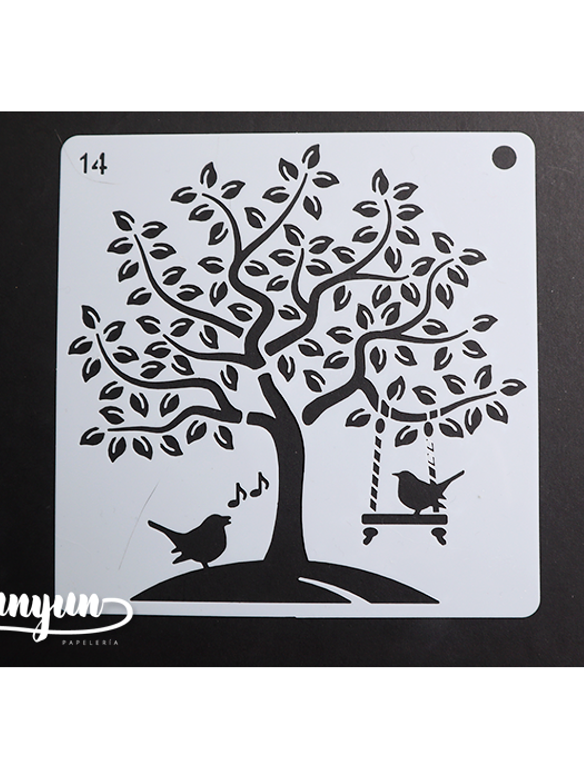 Stencil Pajaros 14 - 15x15cm 1